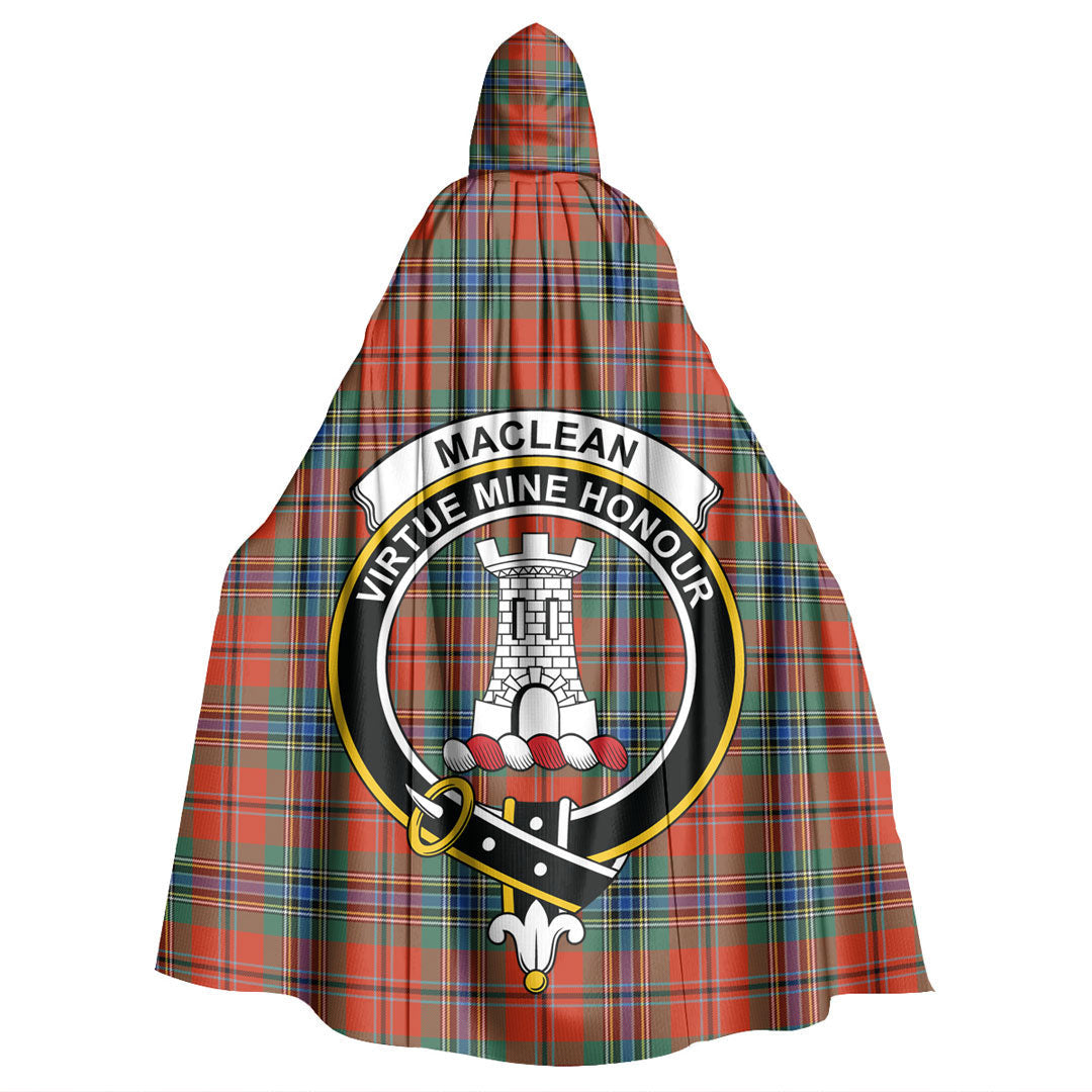 MacLean of Duart Ancient Tartan Crest Hooded Cloak