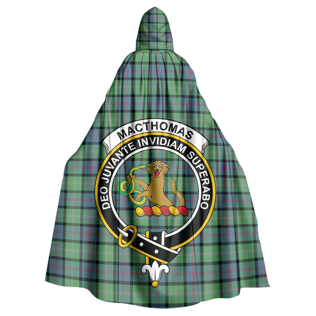 MacThomas Ancient Tartan Crest Hooded Cloak