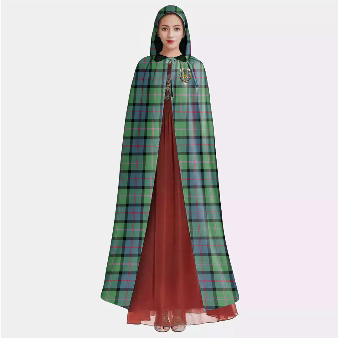 MacThomas Ancient Tartan Crest Hooded Cloak