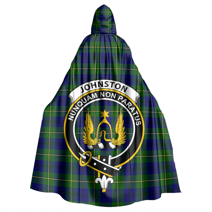 Johnston Modern Tartan Crest Hooded Cloak