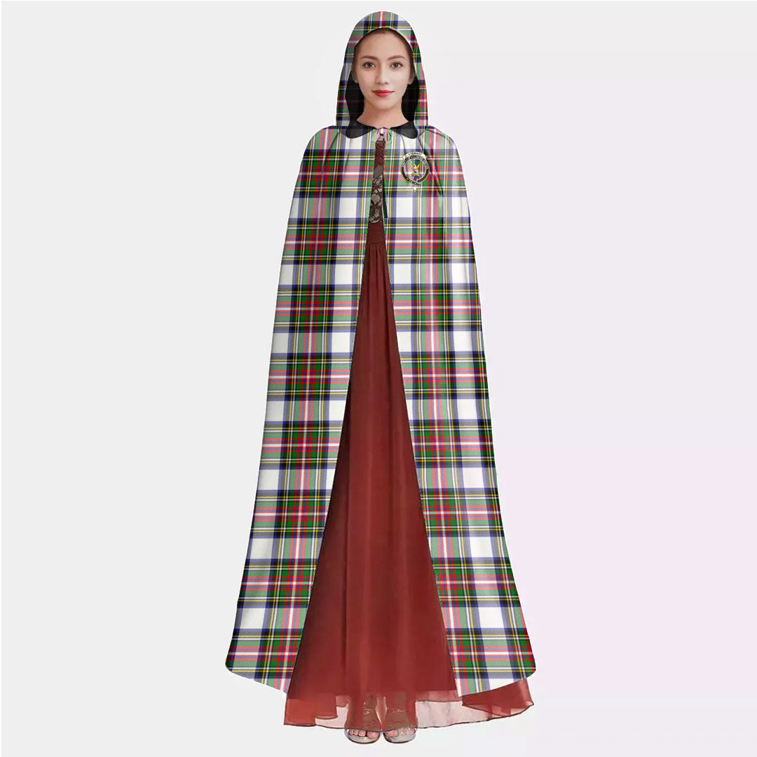 Stewart Dress Modern Tartan Crest Hooded Cloak