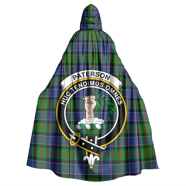 Paterson Tartan Crest Hooded Cloak