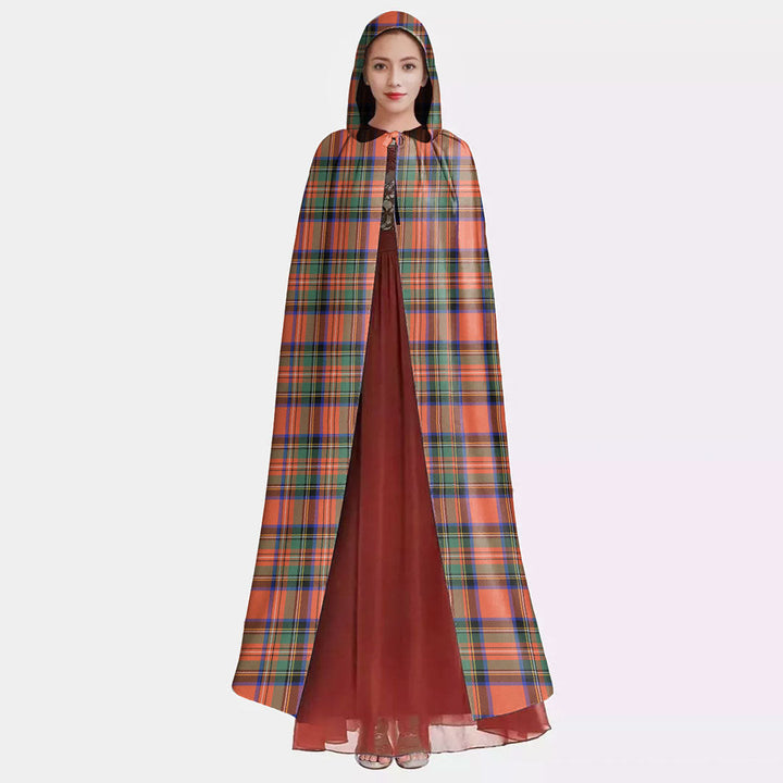Stewart Royal Ancient Tartan Plaid Hooded Cloak
