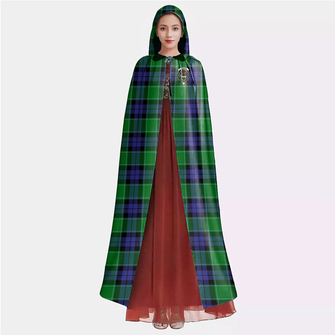 Graham of Menteith Modern Tartan Crest Hooded Cloak