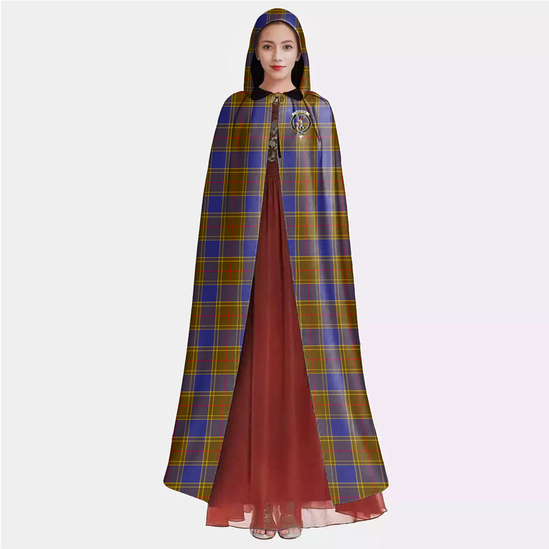 Balfour Modern Tartan Crest Hooded Cloak