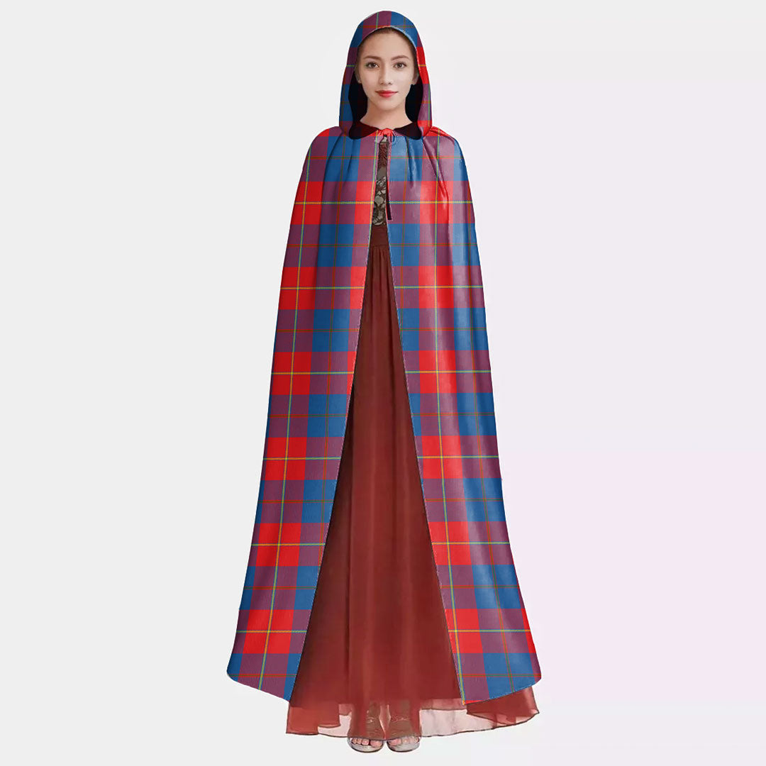 Galloway Red Tartan Plaid Hooded Cloak