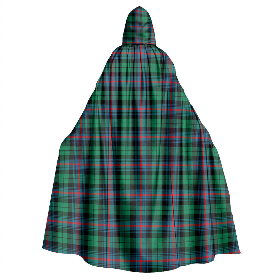 Urquhart Broad Red Ancient Tartan Plaid Hooded Cloak