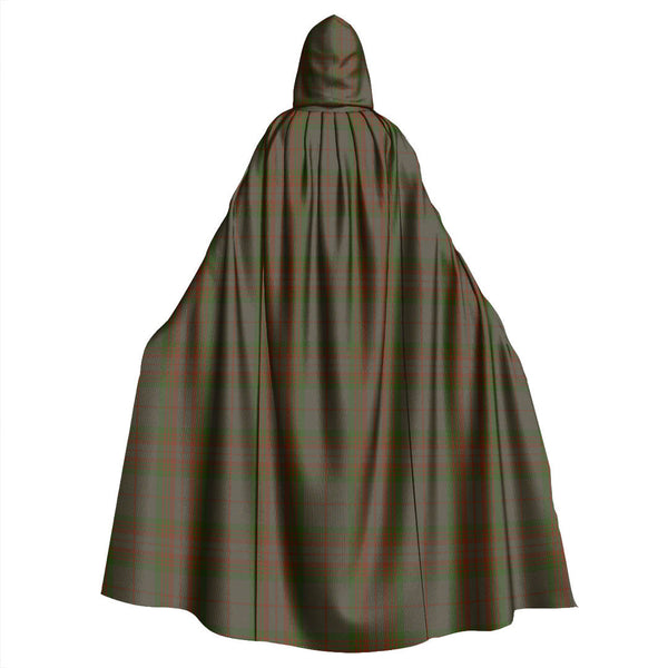 Gray Tartan Plaid Hooded Cloak