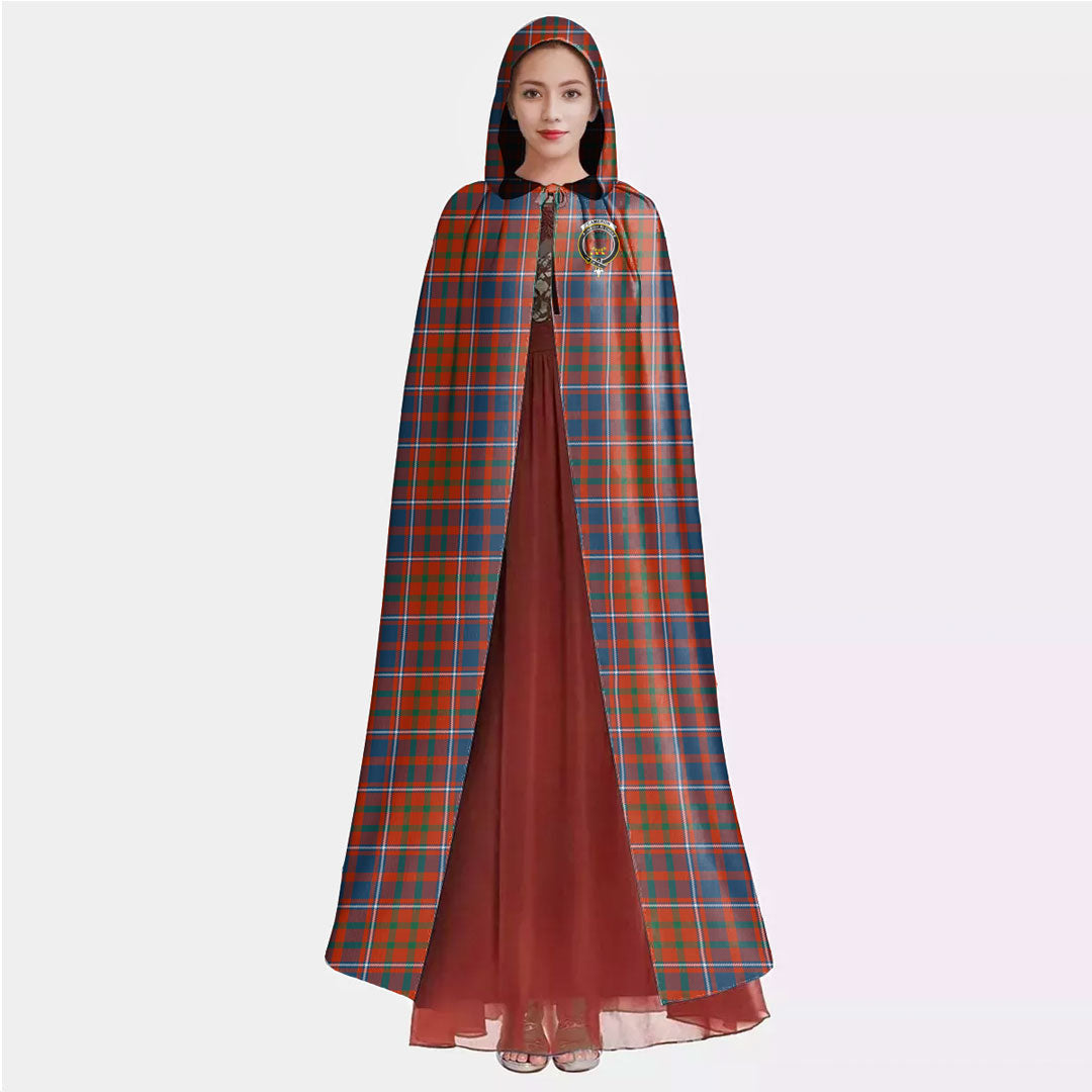 Cameron of Lochiel Ancient Tartan Crest Hooded Cloak