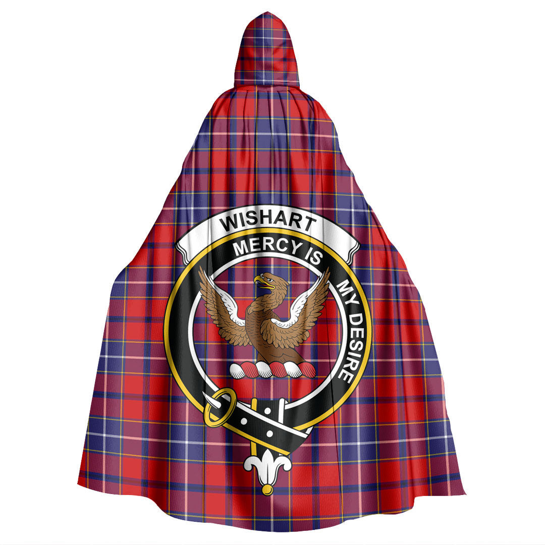 Wishart Dress Tartan Crest Hooded Cloak