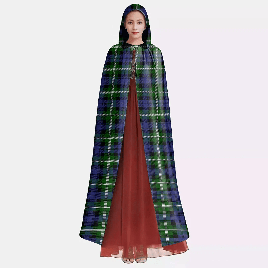 Baillie Modern Tartan Plaid Hooded Cloak