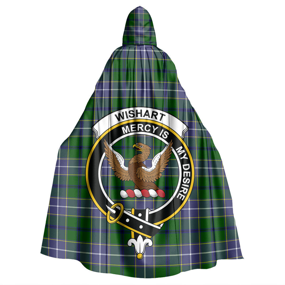 Wishart Hunting Modern Tartan Crest Hooded Cloak