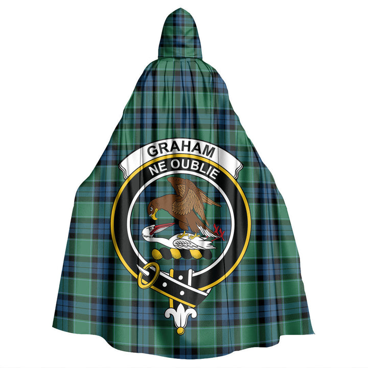 Graham of Menteith Ancient Tartan Crest Hooded Cloak
