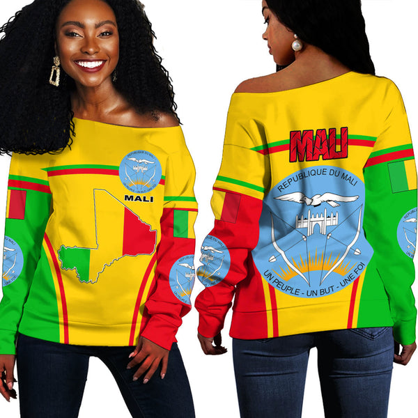 Mali Active Flag Off Shoulder Sweatshirt