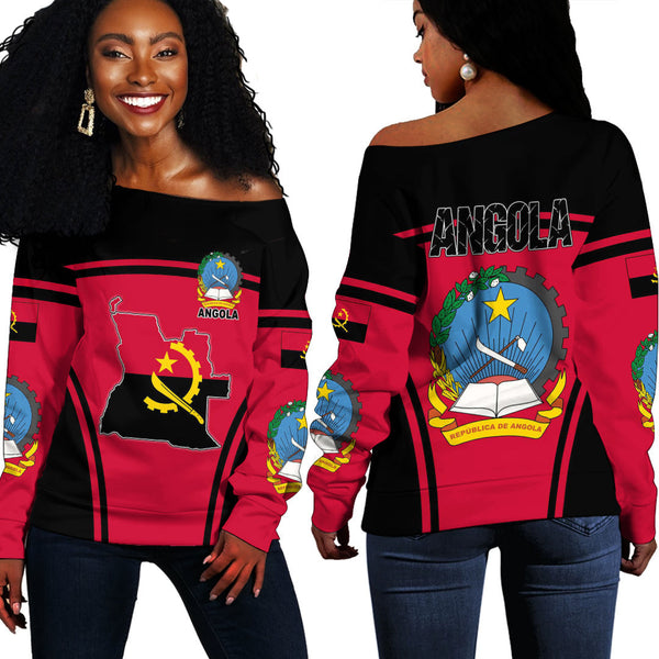 Angola Active Flag Off Shoulder Sweatshirt