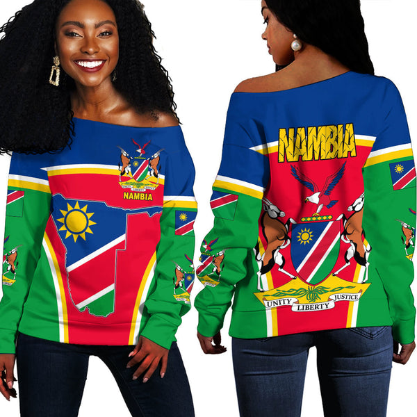 Namibia Active Flag Off Shoulder Sweatshirt