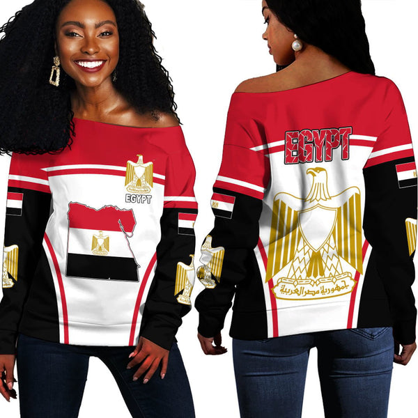 Egypt Active Flag Off Shoulder Sweatshirt