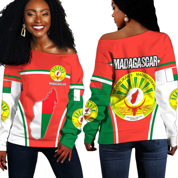 Madagascar Active Flag Off Shoulder Sweatshirt