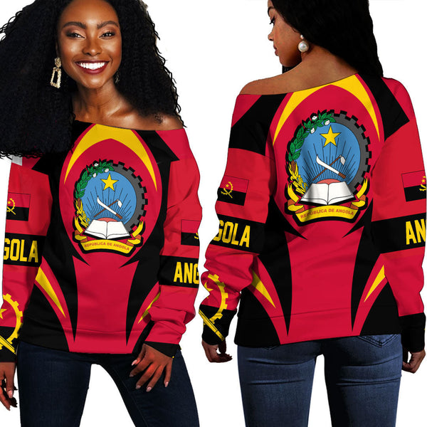 Angola Action Flag Off Shoulder Sweatshirts