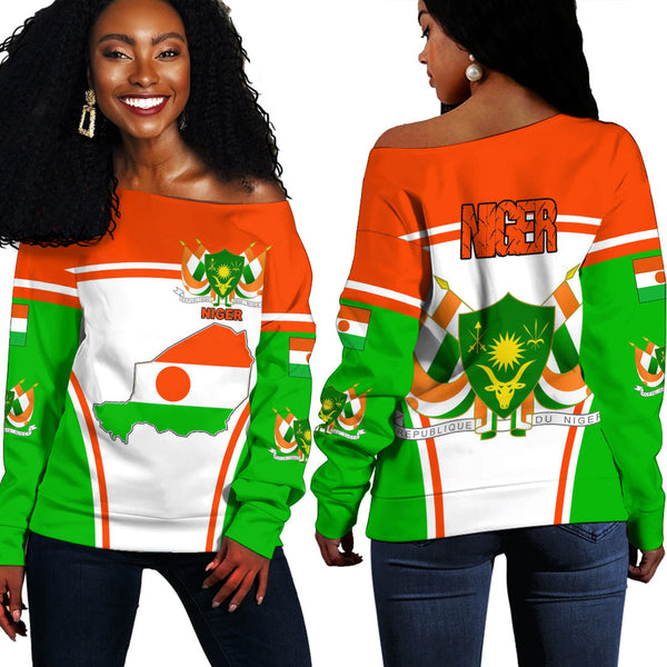 Niger Active Flag Off Shoulder Sweatshirt