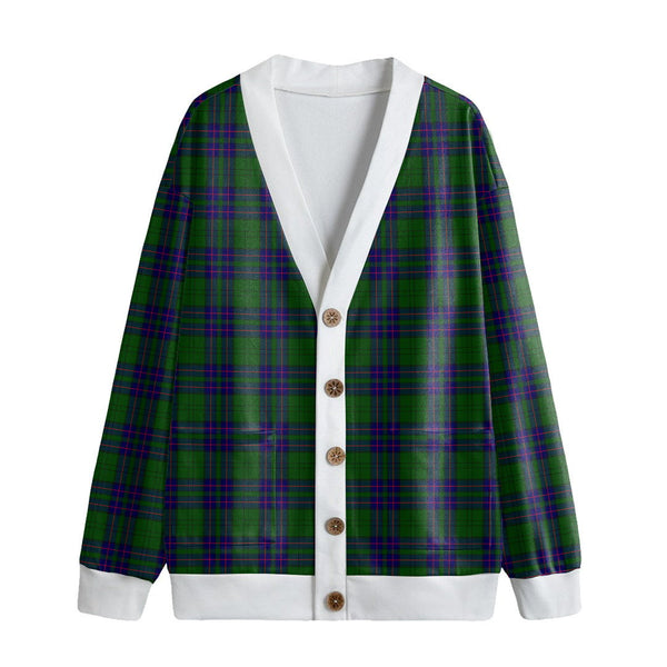 Lockhart Modern Tartan Plaid Knitted Fleece Cardigan