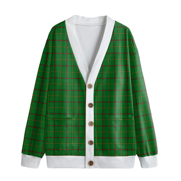 Tribe of Mar Tartan Plaid Knitted Fleece Cardigan