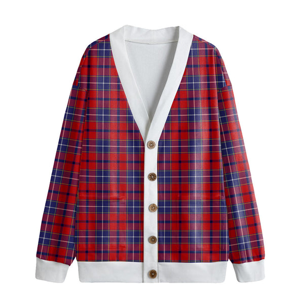 Wishart Dress Tartan Plaid Knitted Fleece Cardigan