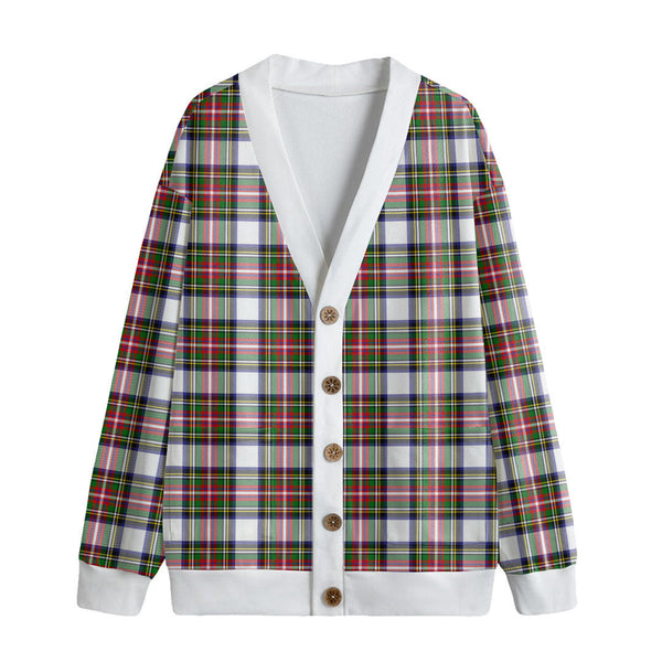 Stewart Dress Modern Tartan Plaid Knitted Fleece Cardigan