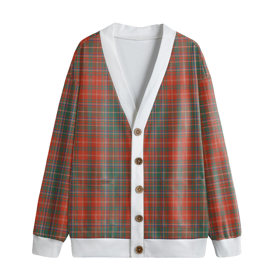 MacDougall Ancient Tartan Plaid Knitted Fleece Cardigan