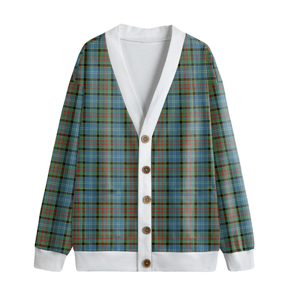 Paisley District Tartan Plaid Knitted Fleece Cardigan