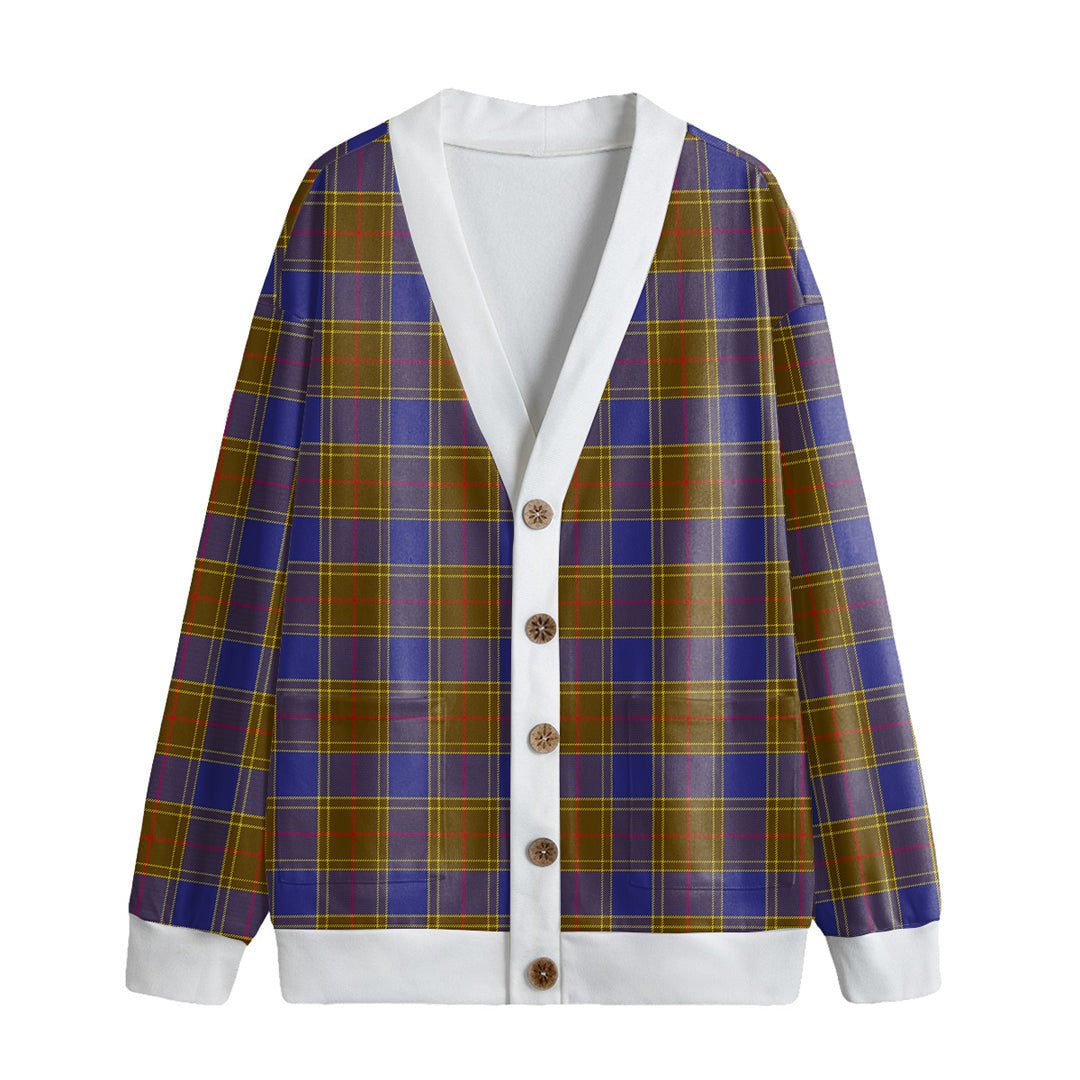 Balfour Modern Tartan Plaid Knitted Fleece Cardigan