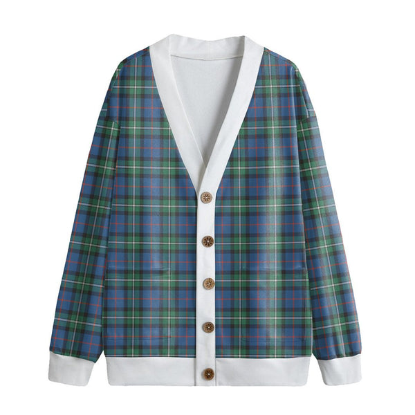 MacPhail Hunting Ancient Tartan Plaid Knitted Fleece Cardigan