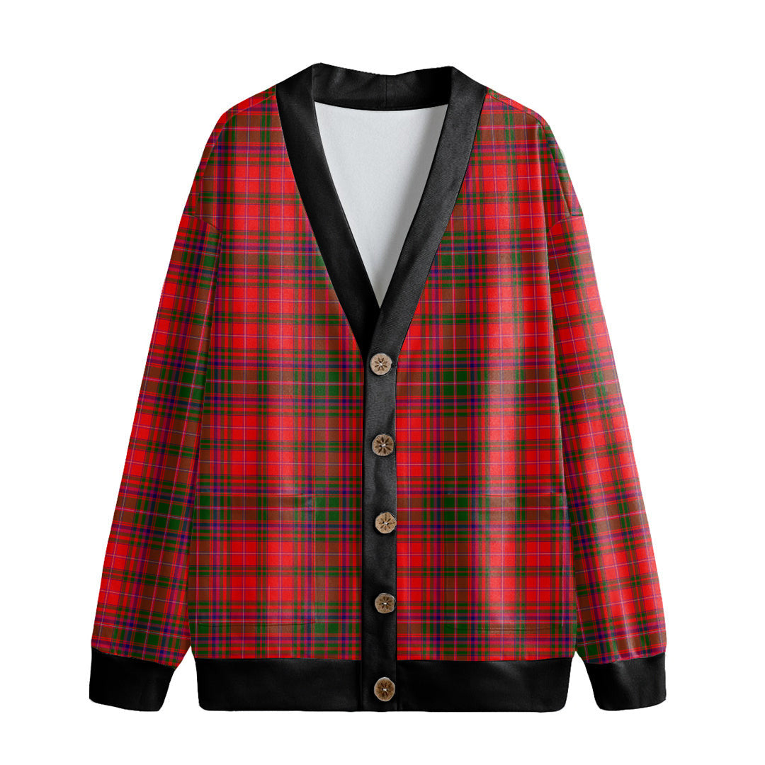 MacDougall Modern Tartan Plaid Knitted Fleece Cardigan