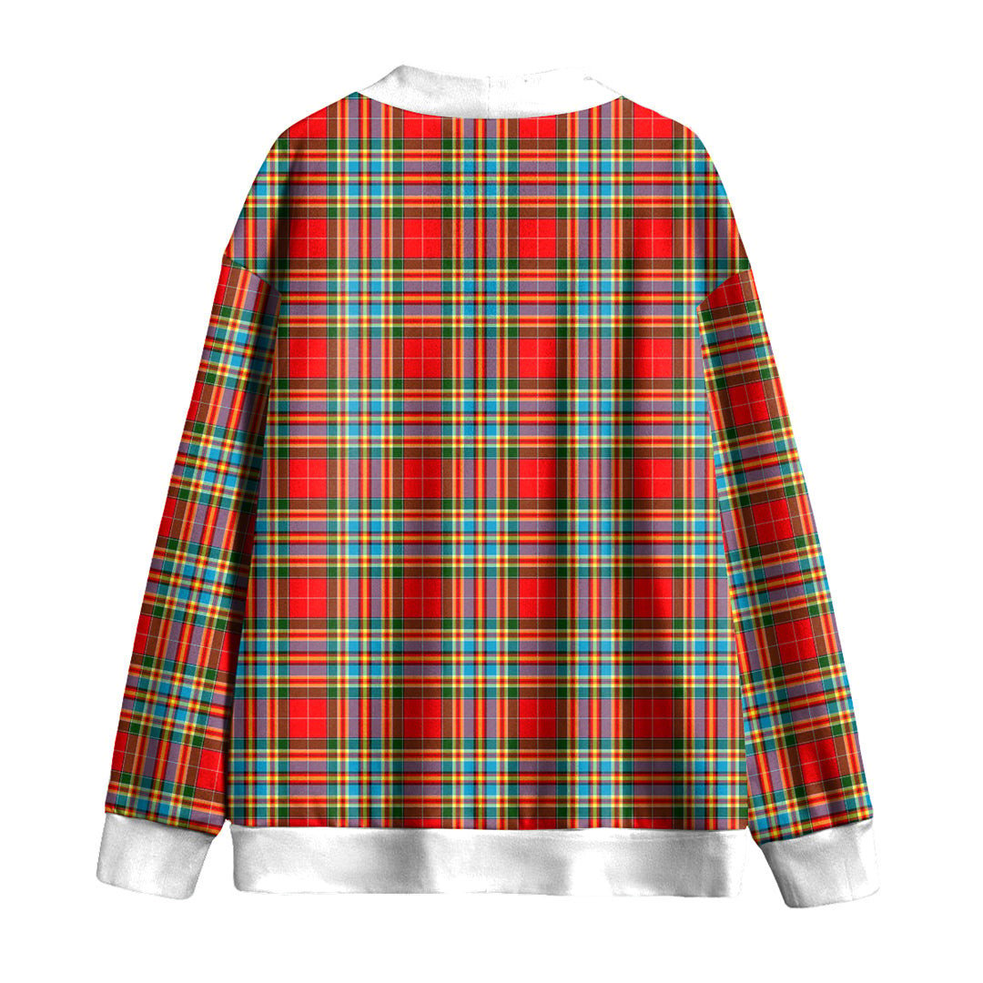 Chattan Tartan Plaid Knitted Fleece Cardigan