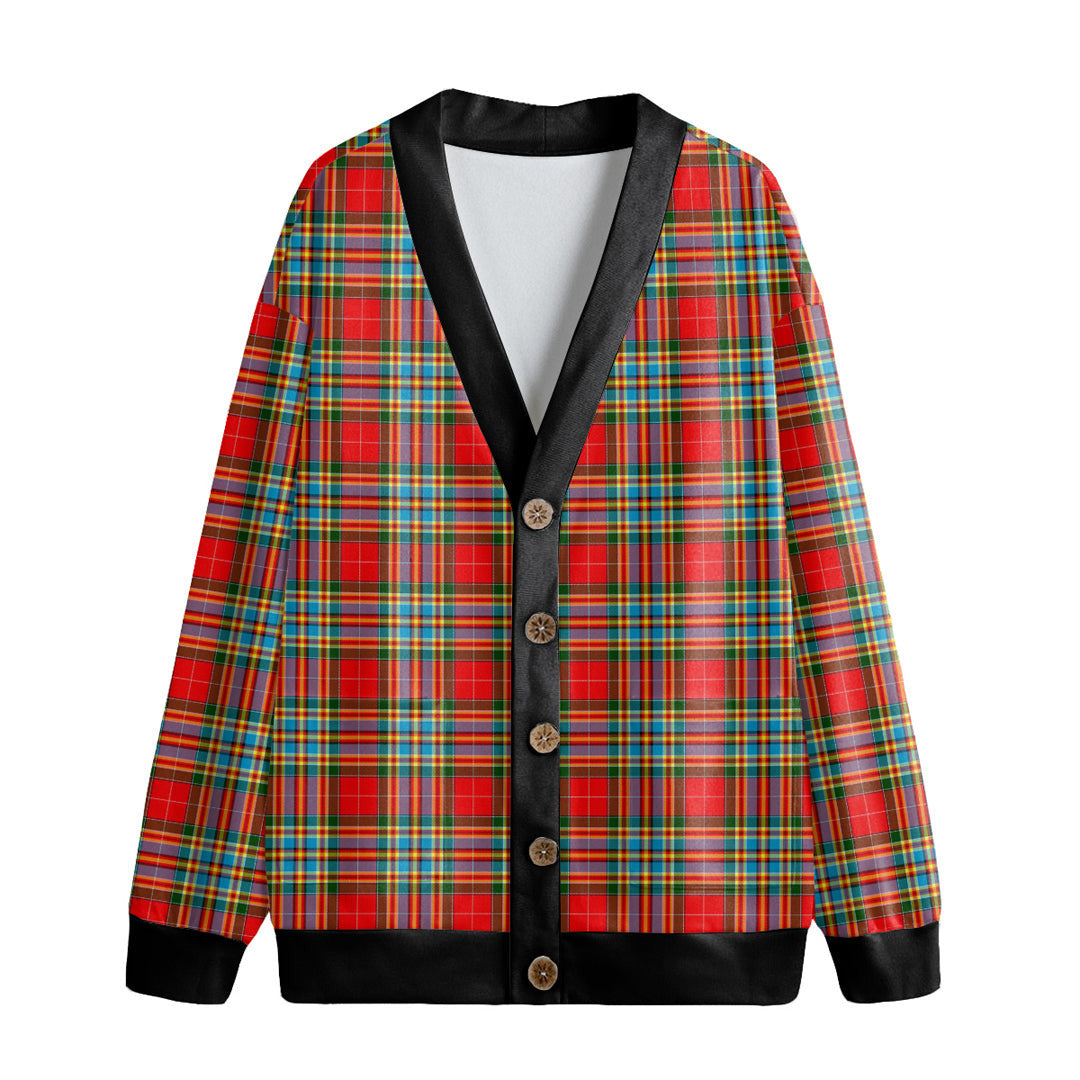 Chattan Tartan Plaid Knitted Fleece Cardigan