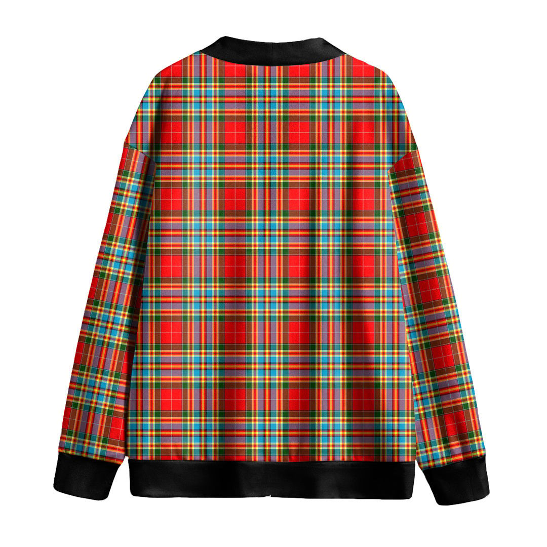 Chattan Tartan Plaid Knitted Fleece Cardigan