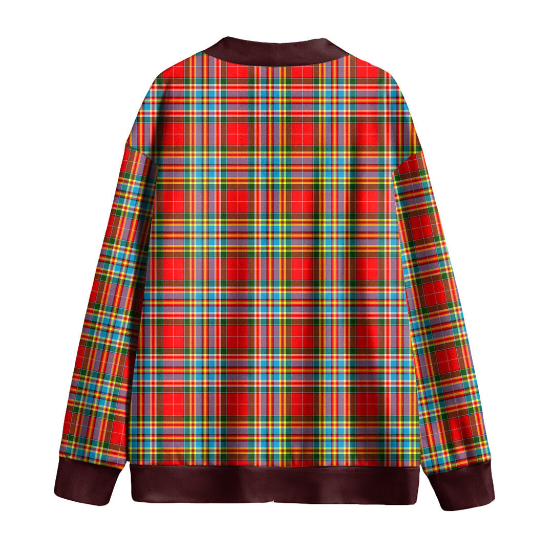 Chattan Tartan Plaid Knitted Fleece Cardigan