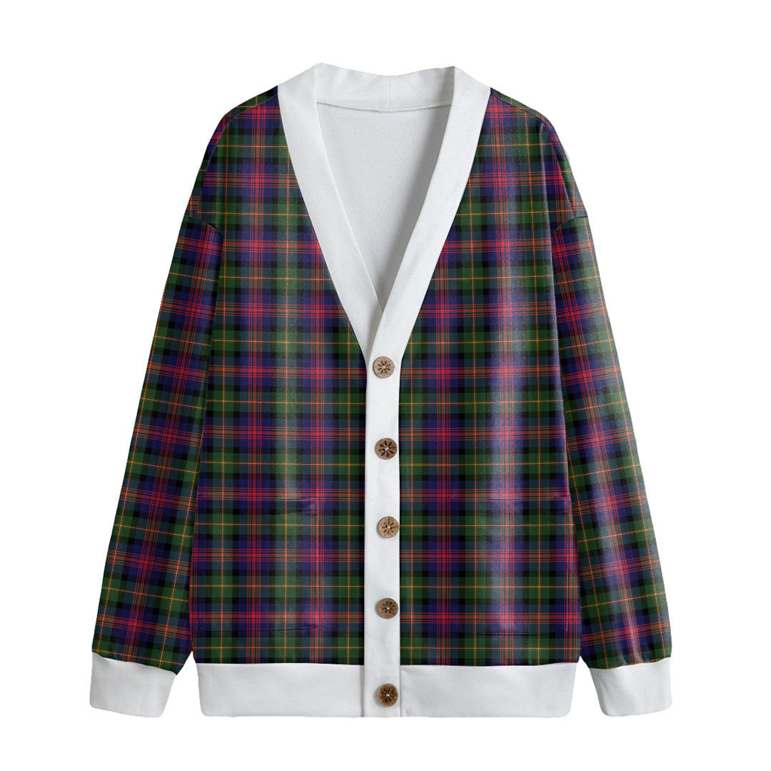 Logan Modern Tartan Plaid Knitted Fleece Cardigan