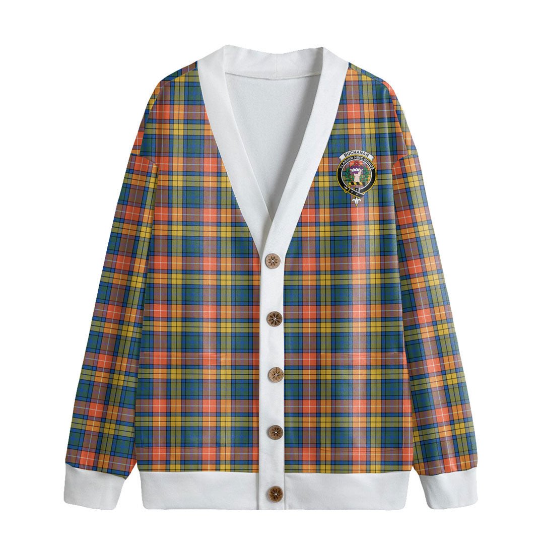 Buchanan Ancient Tartan Crest Knitted Fleece Cardigan