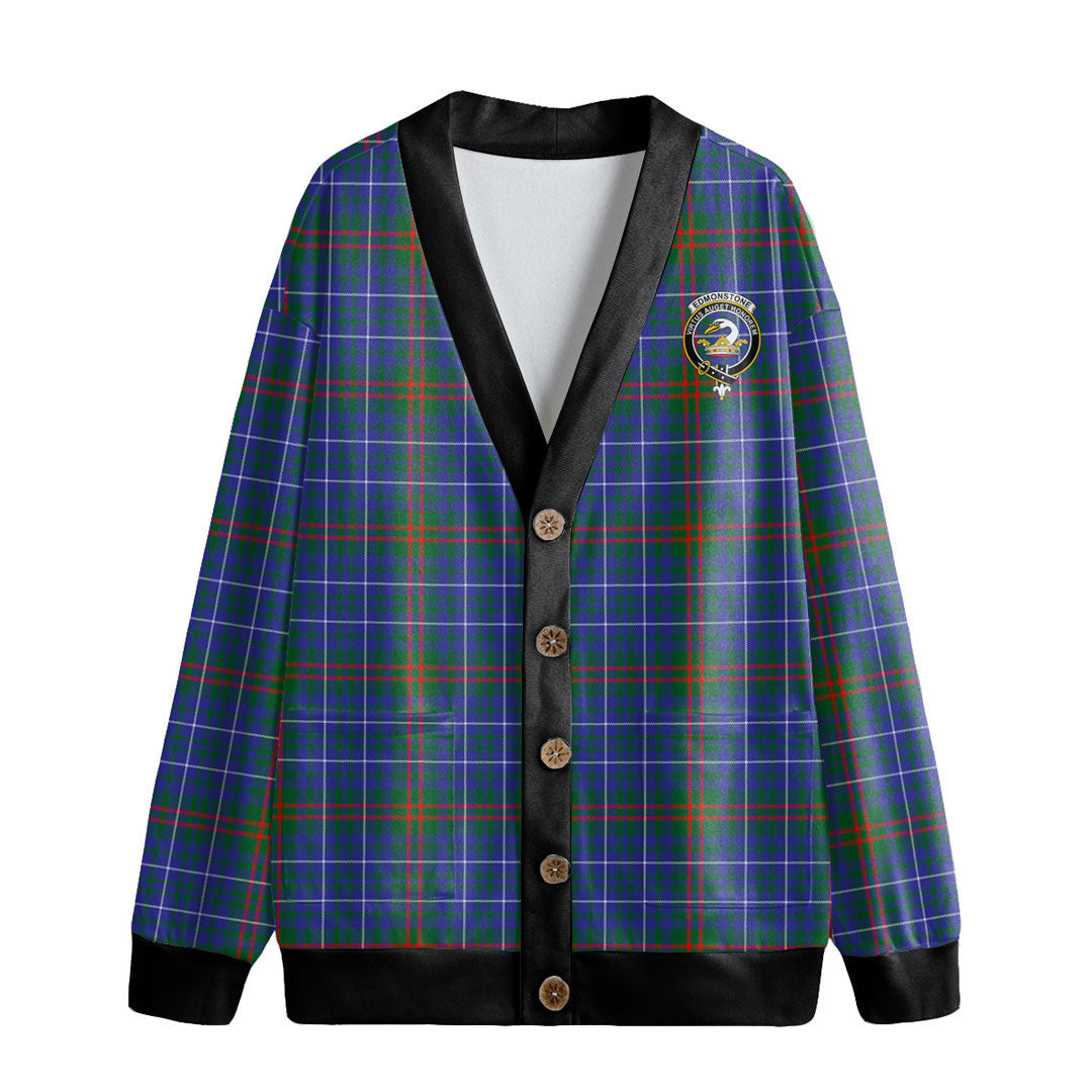 Edmonstone Tartan Crest Knitted Fleece Cardigan