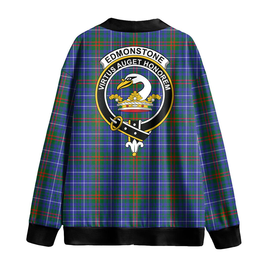 Edmonstone Tartan Crest Knitted Fleece Cardigan