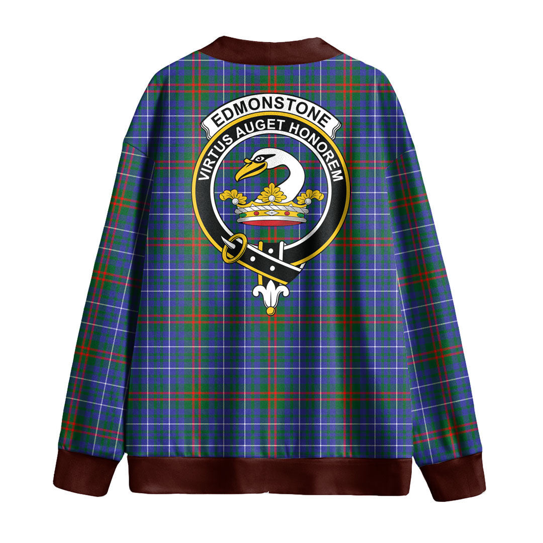 Edmonstone Tartan Crest Knitted Fleece Cardigan