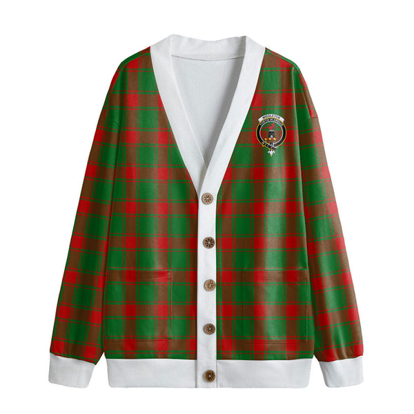 Middleton Modern Tartan Crest Knitted Fleece Cardigan