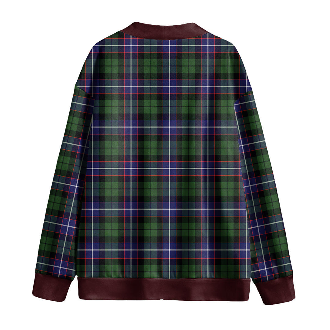 Galbraith Modern Tartan Plaid Knitted Fleece Cardigan