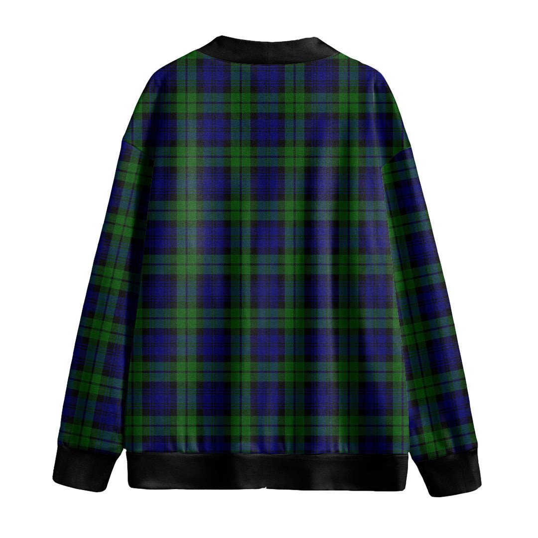 Campbell Modern Tartan Plaid Knitted Fleece Cardigan