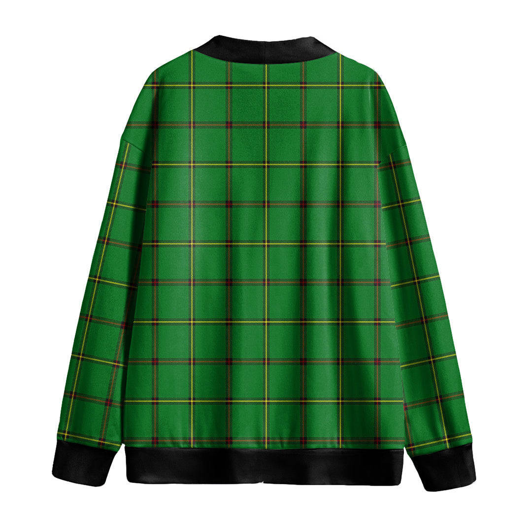 Don Tribe of Mar Tartan Plaid Knitted Fleece Cardigan