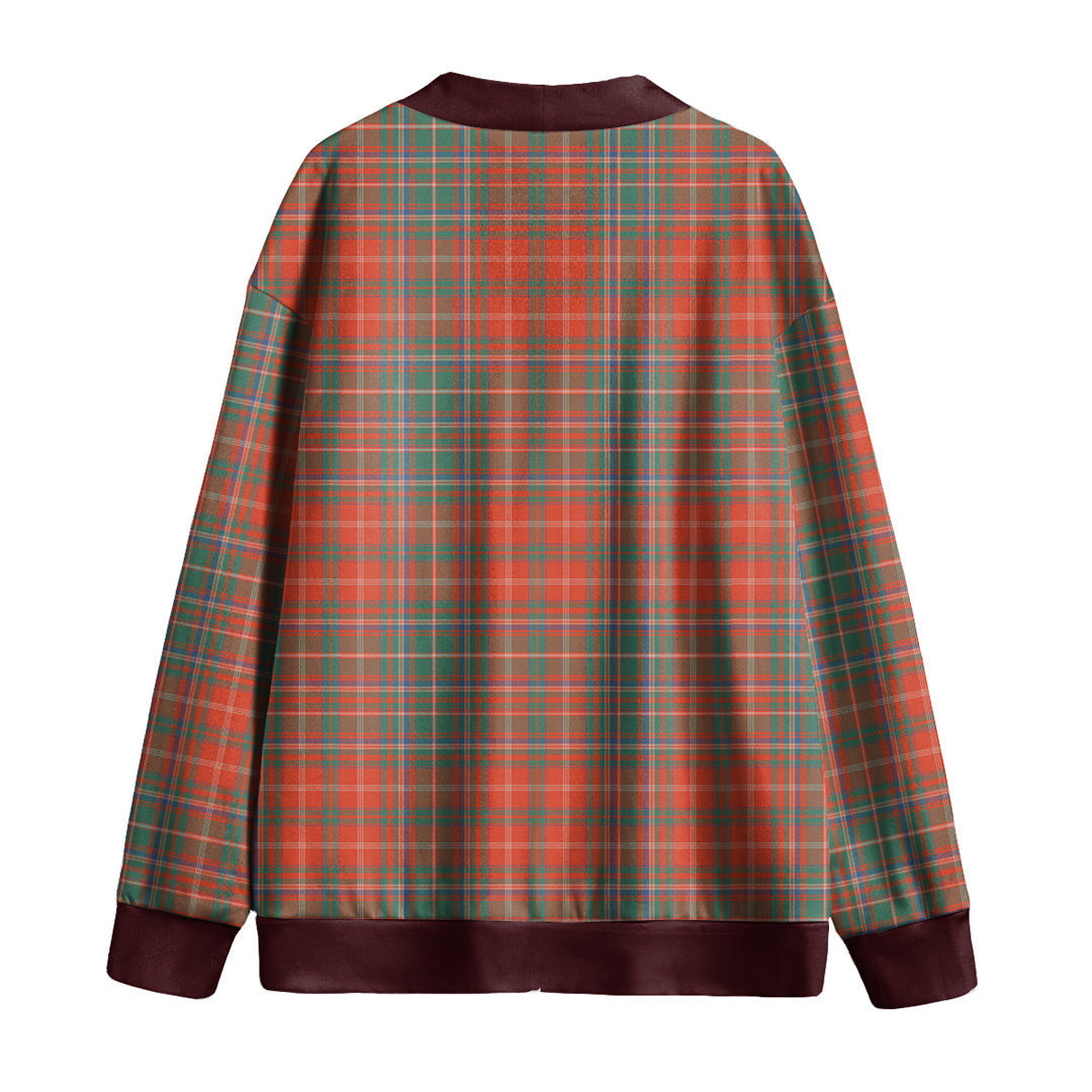 MacDougall Ancient Tartan Plaid Knitted Fleece Cardigan