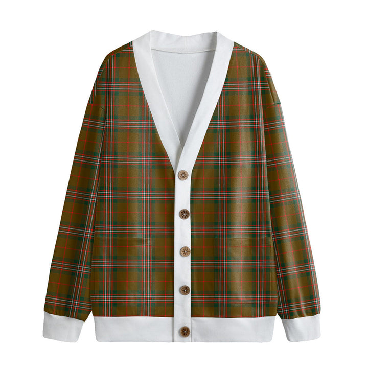 SCOTT BROWN MODERN Tartan Plaid Knitted Fleece Cardigan