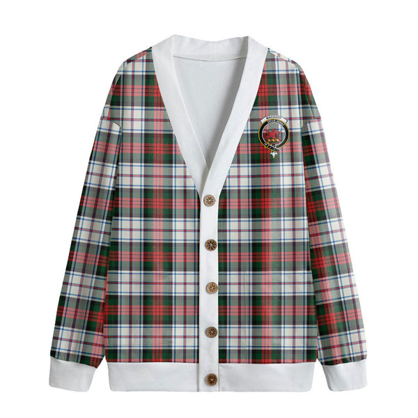 MacDuff Dress Modern Tartan Crest Knitted Fleece Cardigan