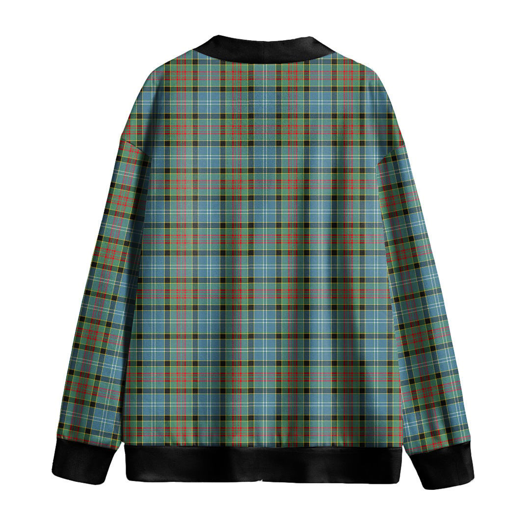 Paisley District Tartan Plaid Knitted Fleece Cardigan